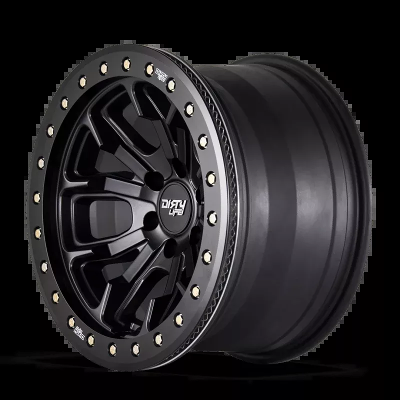 Dirty Life 9303 DT-1 17x9 / 5x127 BP / -12mm Offset / 78.1mm Hub Matte Black Wheel - Beadlock